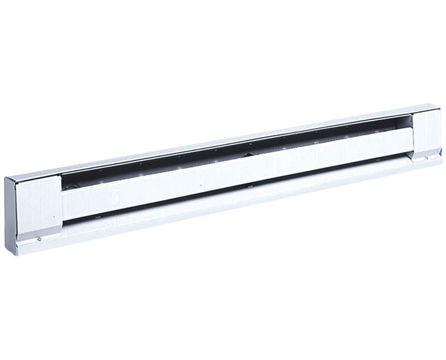 2900S 28", 208 V Stainless Steel Element Electric Convection Baseboard Heater, White