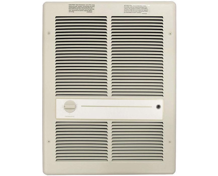 3310 4,800 Watts, 208 V Fan-Forced Heater w/ Single-Pole Thermostat, Ivory
