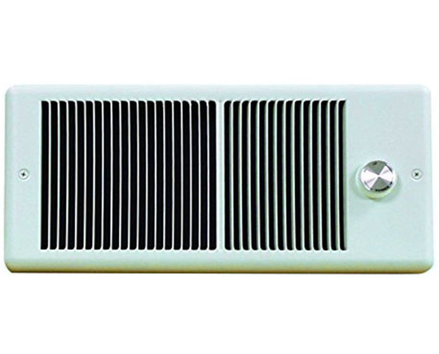 4300 750 / 562 Watts, 240/208 V Low-Profile Fan-Forced Wall Heater w/ Single-Pole Thermostat, White