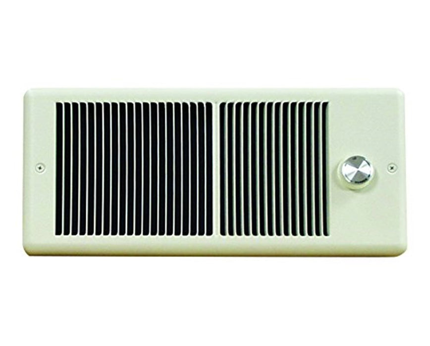 4300 1,500 / 1,125 Watts, 240/208 V Low-Profile Fan-Forced Wall Heater w/ Double-Pole Thermostat, Ivory