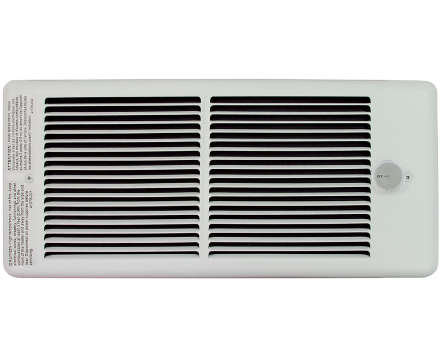4800 750 / 562 Watts, 240/208 V Register-Style Fan-Forced Wall Heater w/ Wall Box & Double-Pole Thermostat